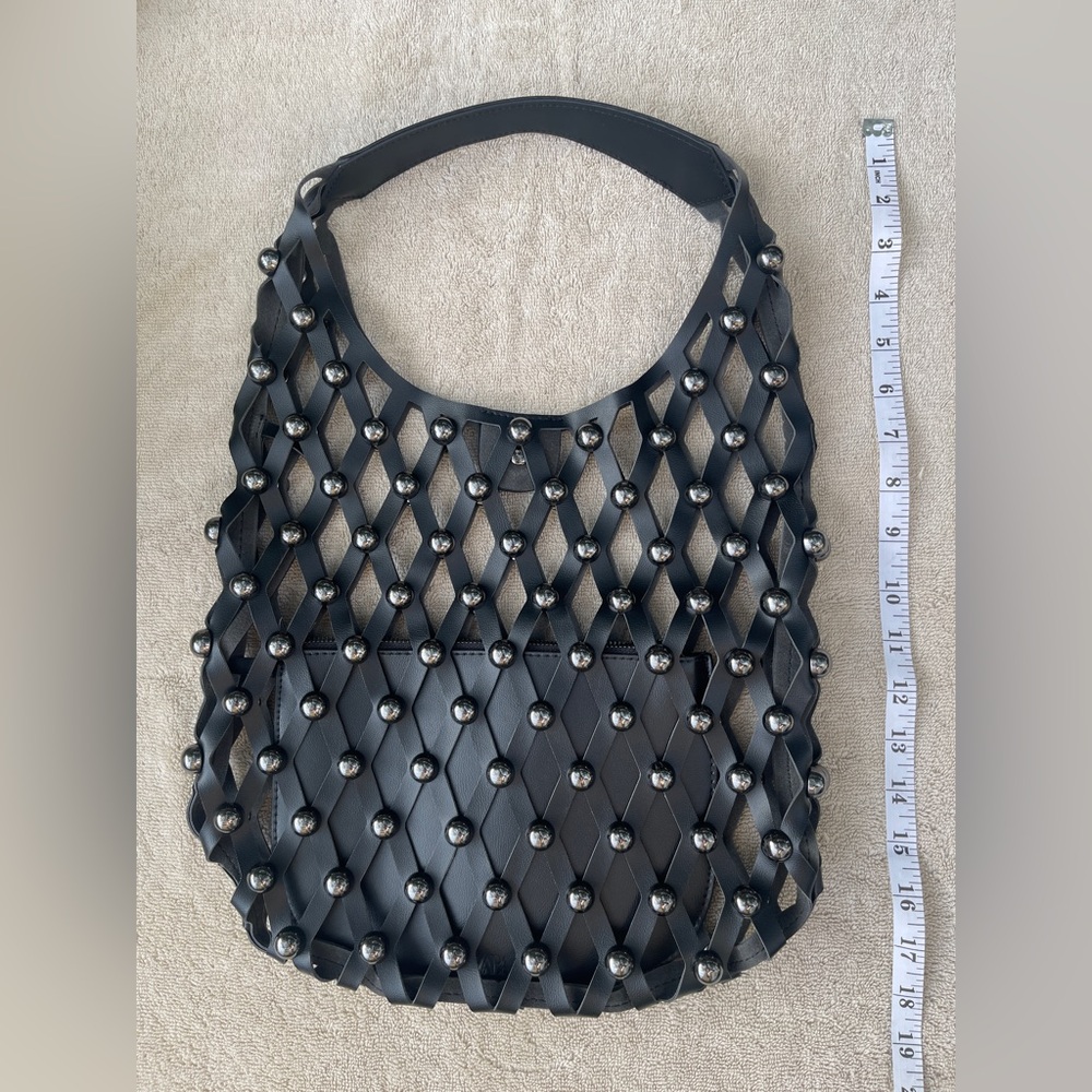 Zara Black Studded Women's Bag - Picture 2 of 6